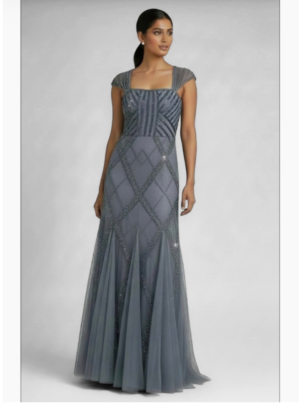Adrianna Papell New Beaded Maxi Dress